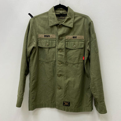 W)TAPS | ダブルタップス BUDS LS/SHIRT.COTTON.SATIN ミリタリージャケット 171WVDT-SHM01 カーキ サイズ：2【加古川店】