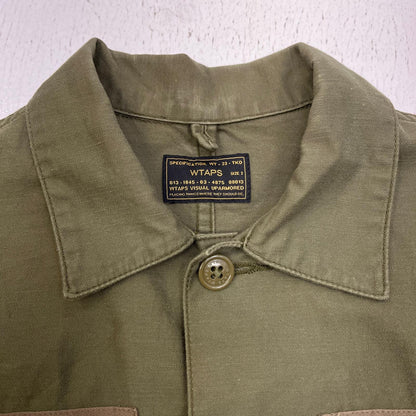 W)TAPS | ダブルタップス BUDS LS/SHIRT.COTTON.SATIN ミリタリージャケット 171WVDT-SHM01 カーキ サイズ：2【加古川店】
