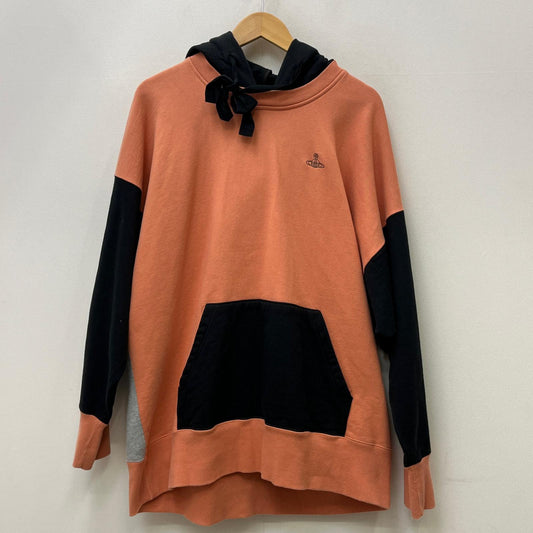 Vivienne Westwood MAN | ヴィヴィアンウエストウッドマン カラーブロッキングフーディー パーカー VW-J2-72964 オレンジ サイズ：46【加古川店】