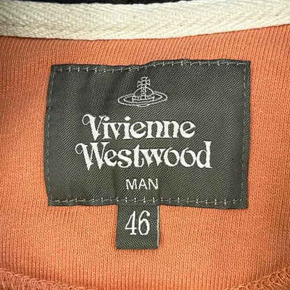 Vivienne Westwood MAN | ヴィヴィアンウエストウッドマン カラーブロッキングフーディー パーカー VW-J2-72964 オレンジ サイズ：46【加古川店】