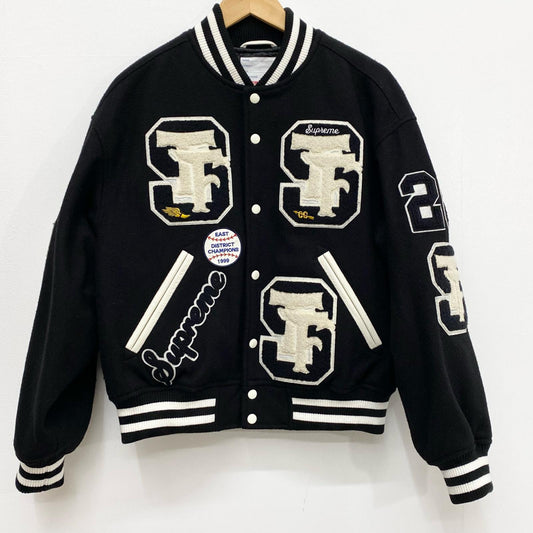 SUPREME シュプリーム Drill Team Varsity Jacket スタジャン ブラック Sサイズ 25FW
