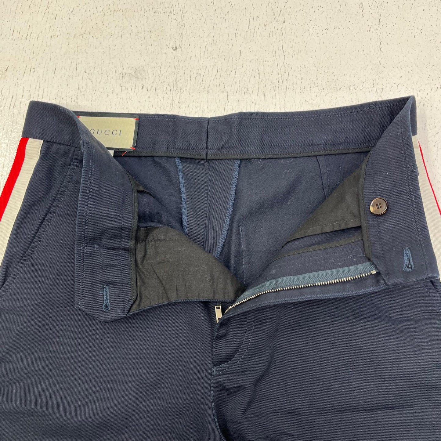 GUCCI | グッチ SIDE LINE COTTON SHORT PT ミケーレ期 ショートパンツ 521701 Z3786 ダークネイビー サイズ：44【加古川店】