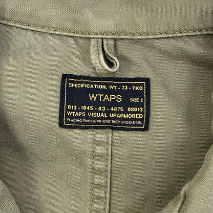 W)TAPS | ダブルタップス BUDS LS/SHIRT.COTTON.SATIN ミリタリージャケット 813-1845-03-4875 カーキ サイズ：2【加古川店】