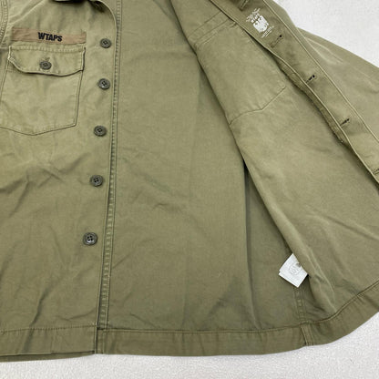 W)TAPS | ダブルタップス BUDS LS/SHIRT.COTTON.SATIN ミリタリージャケット 813-1845-03-4875 カーキ サイズ：2【加古川店】