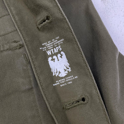 W)TAPS | ダブルタップス BUDS LS/SHIRT.COTTON.SATIN ミリタリージャケット 813-1845-03-4875 カーキ サイズ：2【加古川店】