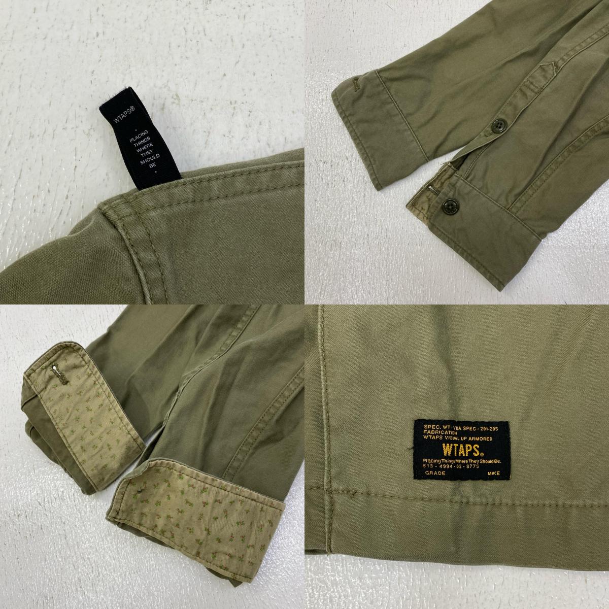 W)TAPS | ダブルタップス BUDS LS/SHIRT.COTTON.SATIN ミリタリージャケット 813-1845-03-4875 カーキ サイズ：2【加古川店】