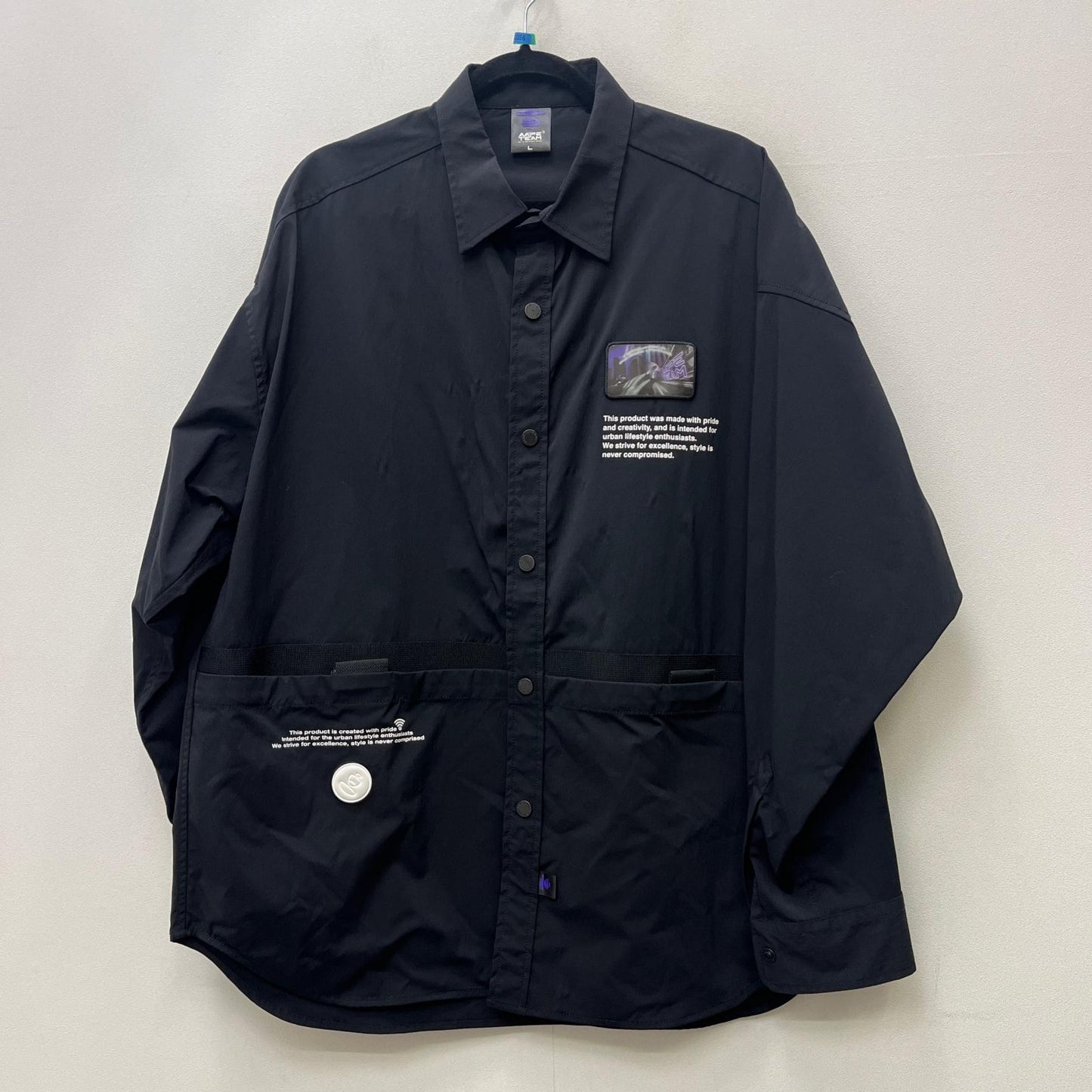 A BATHING APE | アベイシングエイプ 長袖シャツ AAPSTM8441XXK ブラック サイズ：L【加古川店】