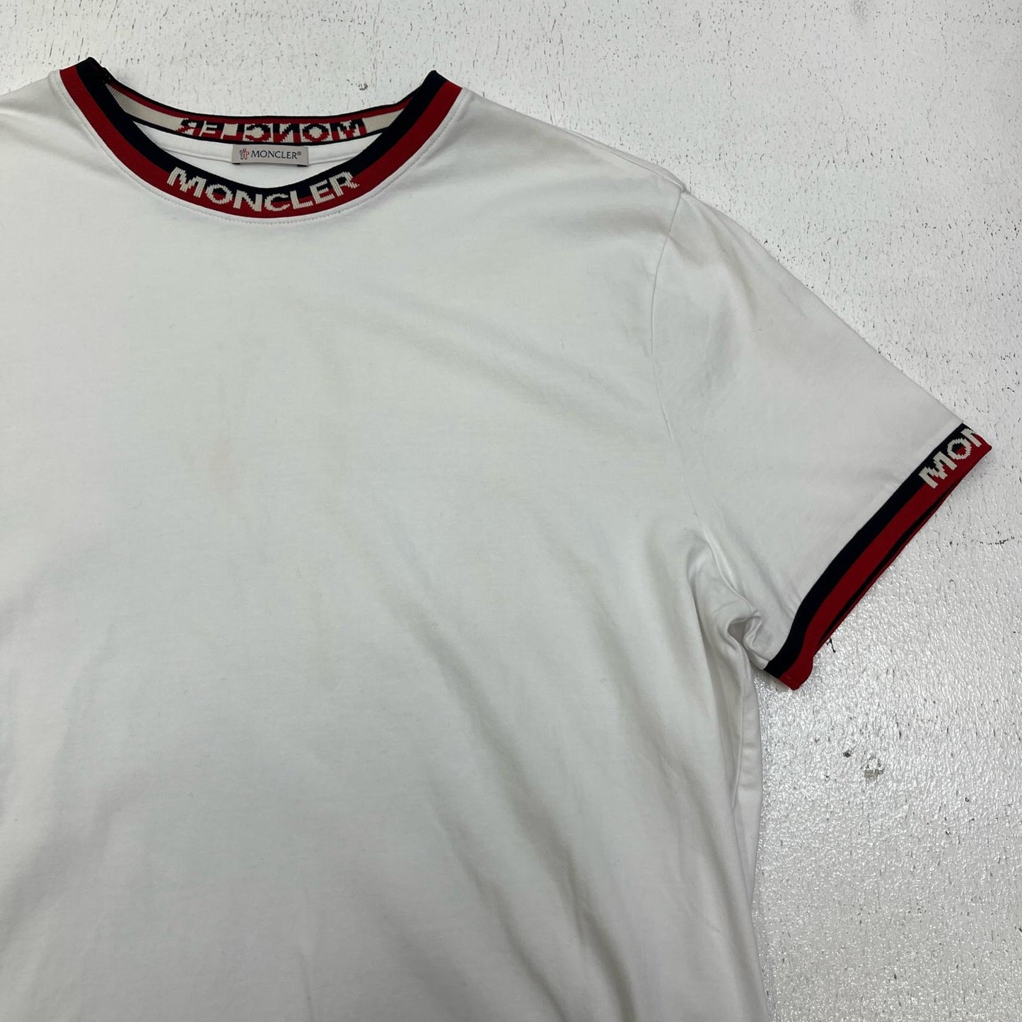 MONCLER | モンクレール maglia t-shirt 国内正規品 半袖Ｔシャツ E10918000700 87296 ホワイト サイズ：XXL【加古川店】