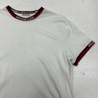 MONCLER | モンクレール maglia t-shirt 国内正規品 半袖Ｔシャツ E10918000700 87296 ホワイト サイズ：XXL【加古川店】