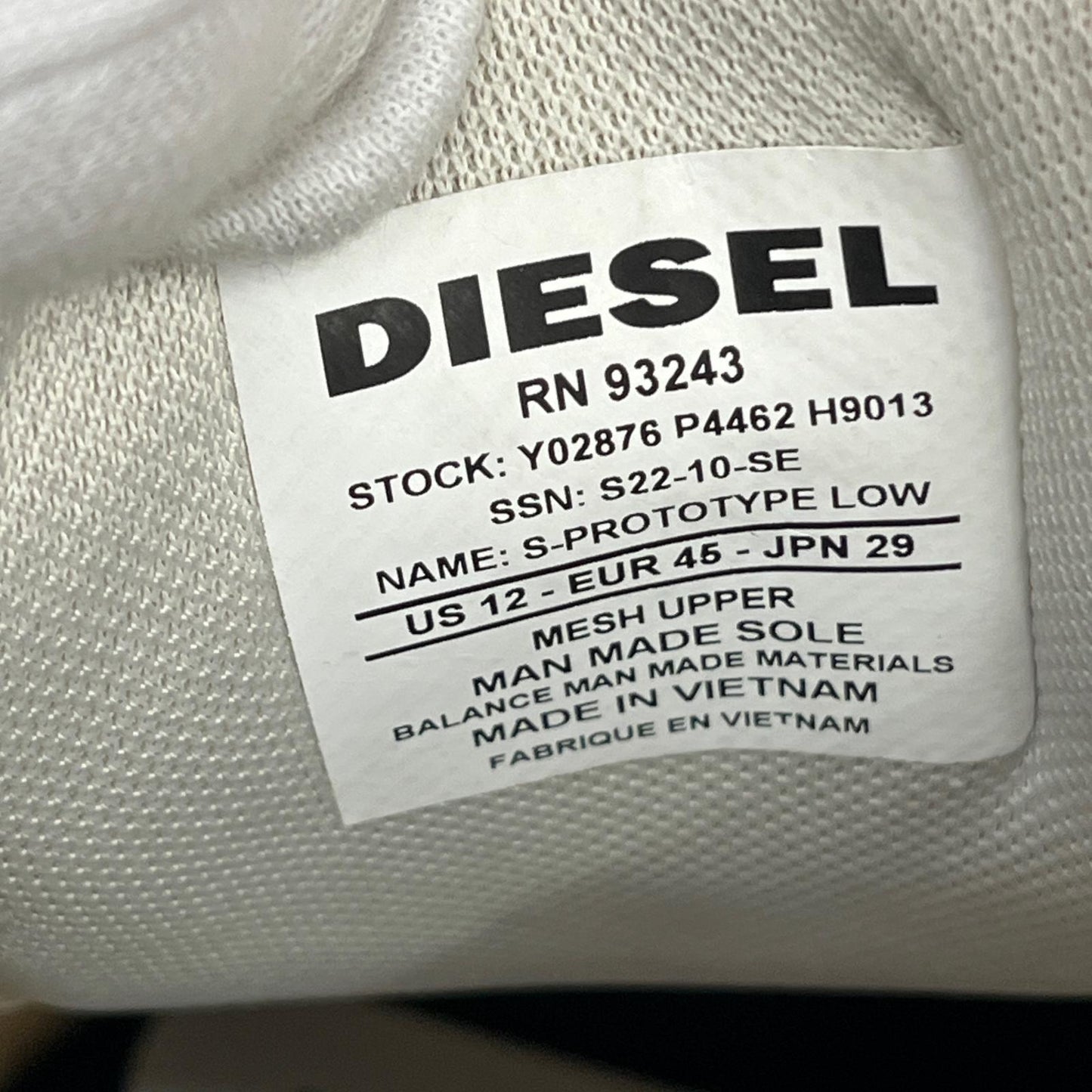 DIESEL | ディーゼル S-PROTOTYPE LOW スニーカー Y02876 P4462 H9013 グレー 29cm【加古川店】