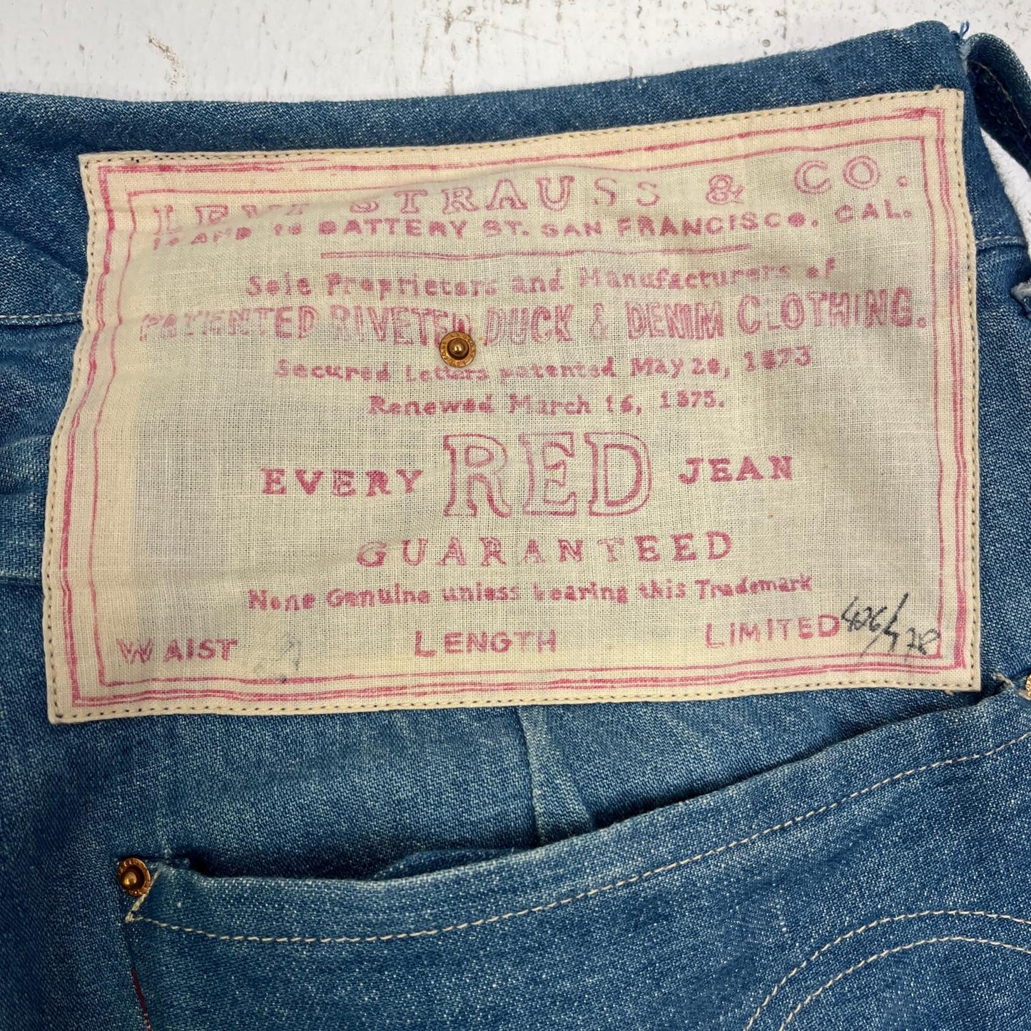Levi's VintageClothing | リーバイスヴィンテージクロージング 2014 Lined RED PICKER デニムパンツ 88895-0001 サイズ：L【加古川店】