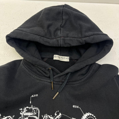 GIVENCHY | ジバンシィ Graphic Print Hoodie 国内正規品 パーカー BMJ09L305B ブラック サイズ：XXS【加古川店】