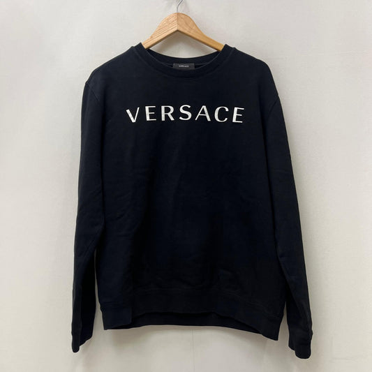 VERSACE | ヴェルサーチ ロゴスウェットシャツ　国内正規品 スウェット 1008283 1A05926 ブラック サイズ：XL【加古川店】