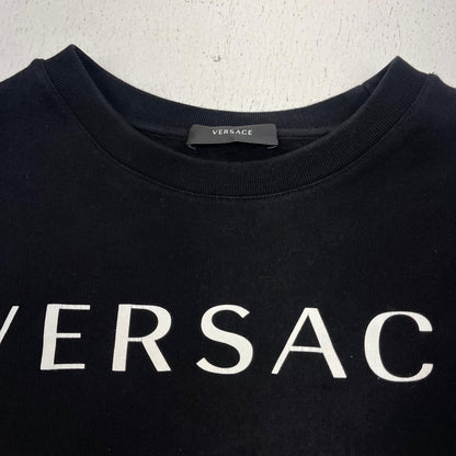 VERSACE | ヴェルサーチ ロゴスウェットシャツ　国内正規品 スウェット 1008283 1A05926 ブラック サイズ：XL【加古川店】