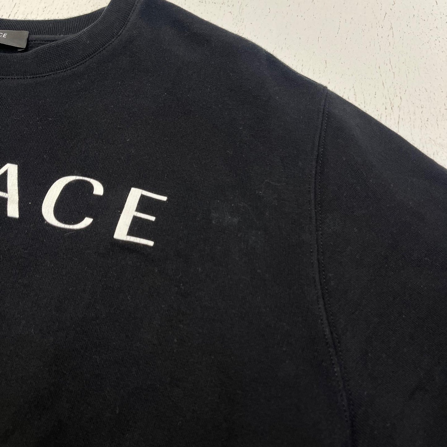 VERSACE | ヴェルサーチ ロゴスウェットシャツ　国内正規品 スウェット 1008283 1A05926 ブラック サイズ：XL【加古川店】
