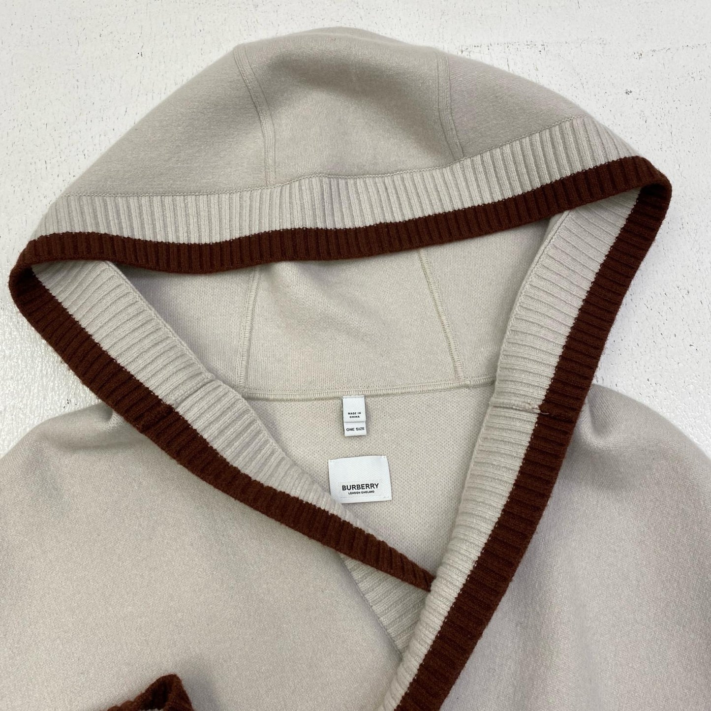 BURBERRY | バーバリー フーデッド ケープ ポンチョ ベージュ【加古川店】