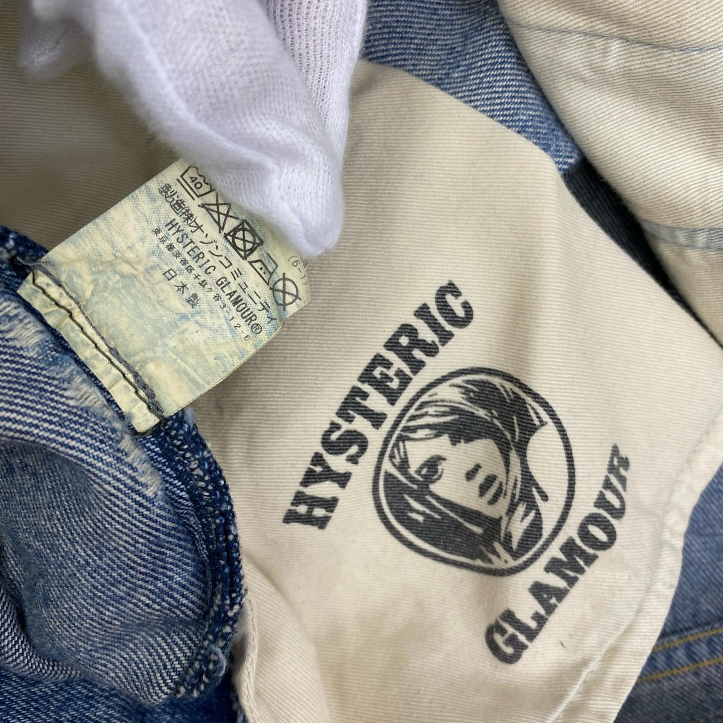 HYSTERIC GLAMOUR | ヒステリックグラマー ステッカープリント デニムパンツ 02211AP15 インディゴ サイズ：29【加古川店】
