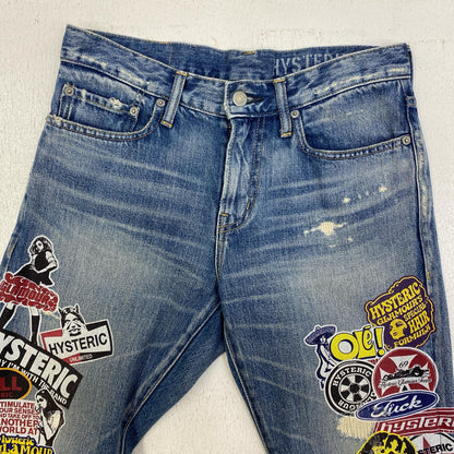 HYSTERIC GLAMOUR | ヒステリックグラマー ステッカープリント デニムパンツ 02211AP15 インディゴ サイズ：29【加古川店】