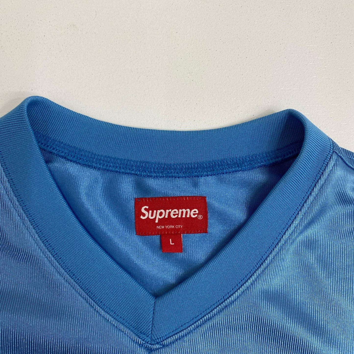 Supreme | シュプリーム Gummo Football Top ゲームシャツ ライトブルー Lサイズ 22SS 半袖シャツ ライトブルー サイズ：L【加古川店】