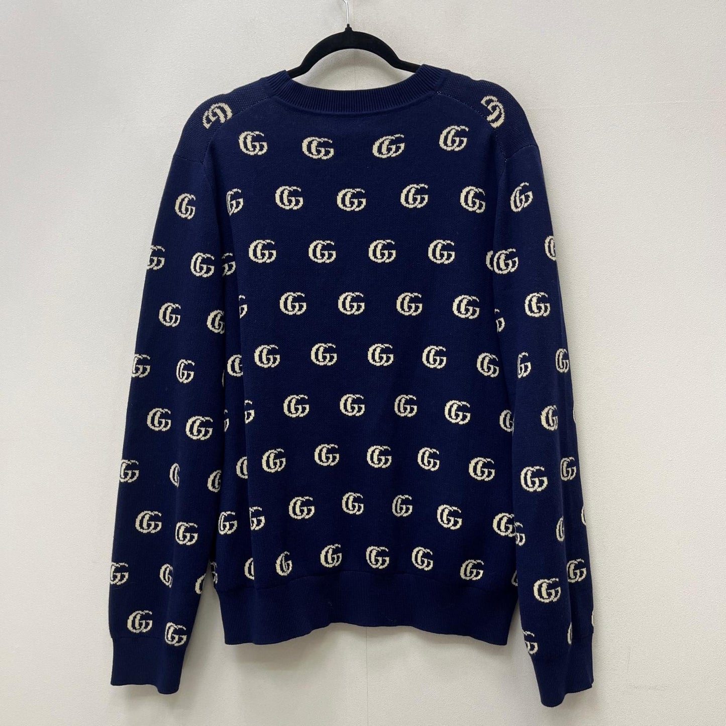 GUCCI | グッチ ダブルGウールジャガードカーディガン　国内正規品 カーディガン 645291 ネイビー サイズ：XL【加古川店】