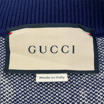 GUCCI | グッチ ダブルGウールジャガードカーディガン　国内正規品 カーディガン 645291 ネイビー サイズ：XL【加古川店】