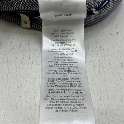 GUCCI | グッチ ダブルGウールジャガードカーディガン　国内正規品 カーディガン 645291 ネイビー サイズ：XL【加古川店】