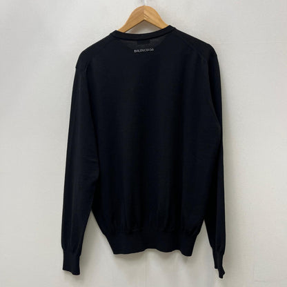BALENCIAGA | バレンシアガ ロゴクルーネックニット ニット ブラック サイズ：XL【加古川店】