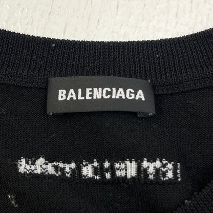 BALENCIAGA | バレンシアガ ロゴクルーネックニット ニット ブラック サイズ：XL【加古川店】