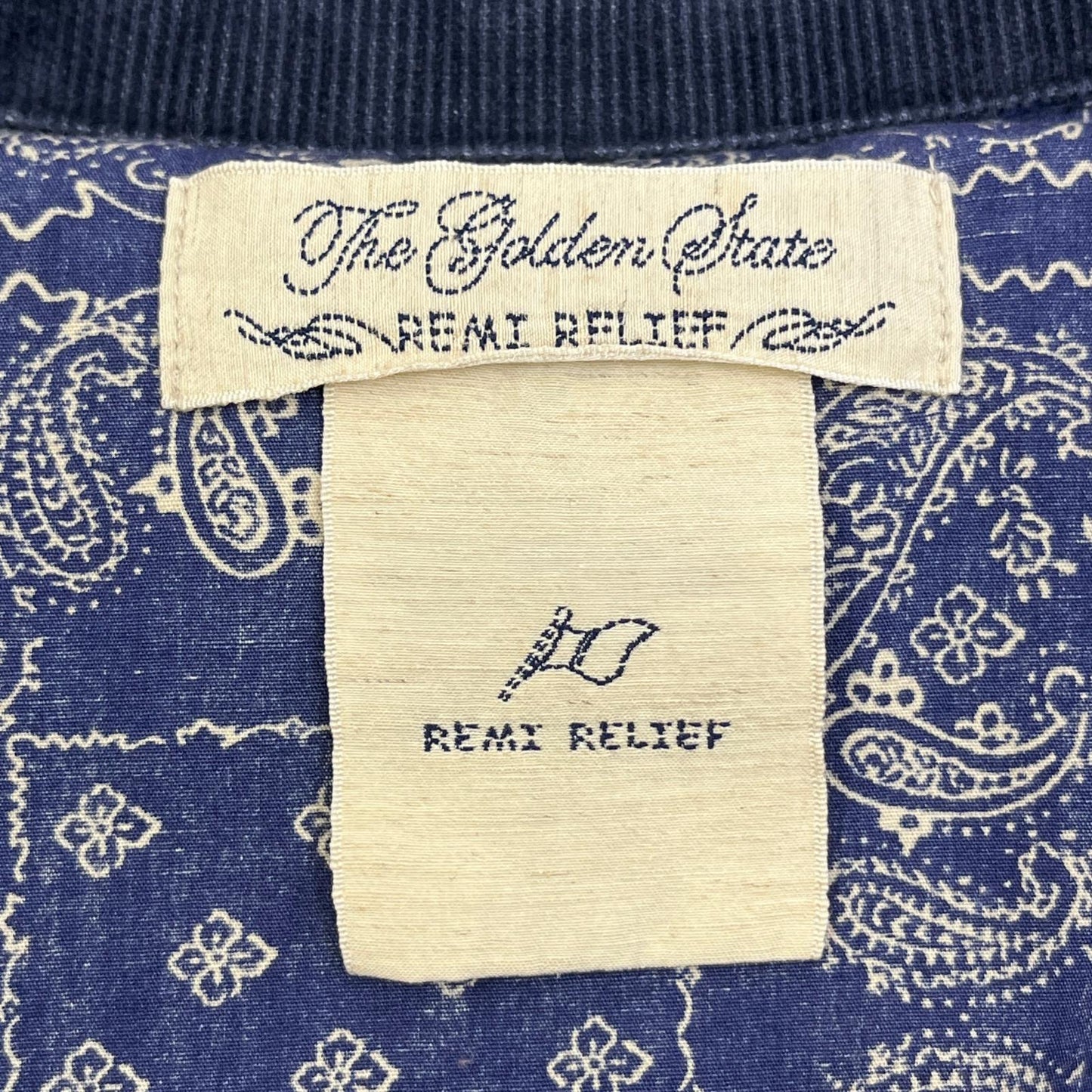 REMI RELIEF | レミレリーフ コンチョボタン ダウンベスト インディゴ サイズ：M【加古川店】