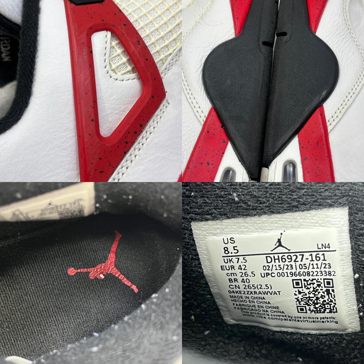 NIKE | ナイキ Air Jordan 4 Retro Red Cement スニーカー DH6927-161 26.5cm【加古川店】