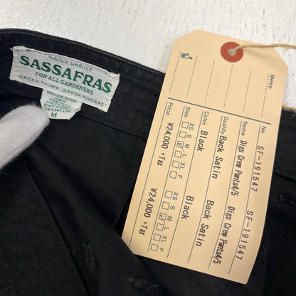 SASSAFRAS | ササフラス Digs Crew Pants4/5 パンツ SF-191547 ブラック サイズ：M【加古川店】