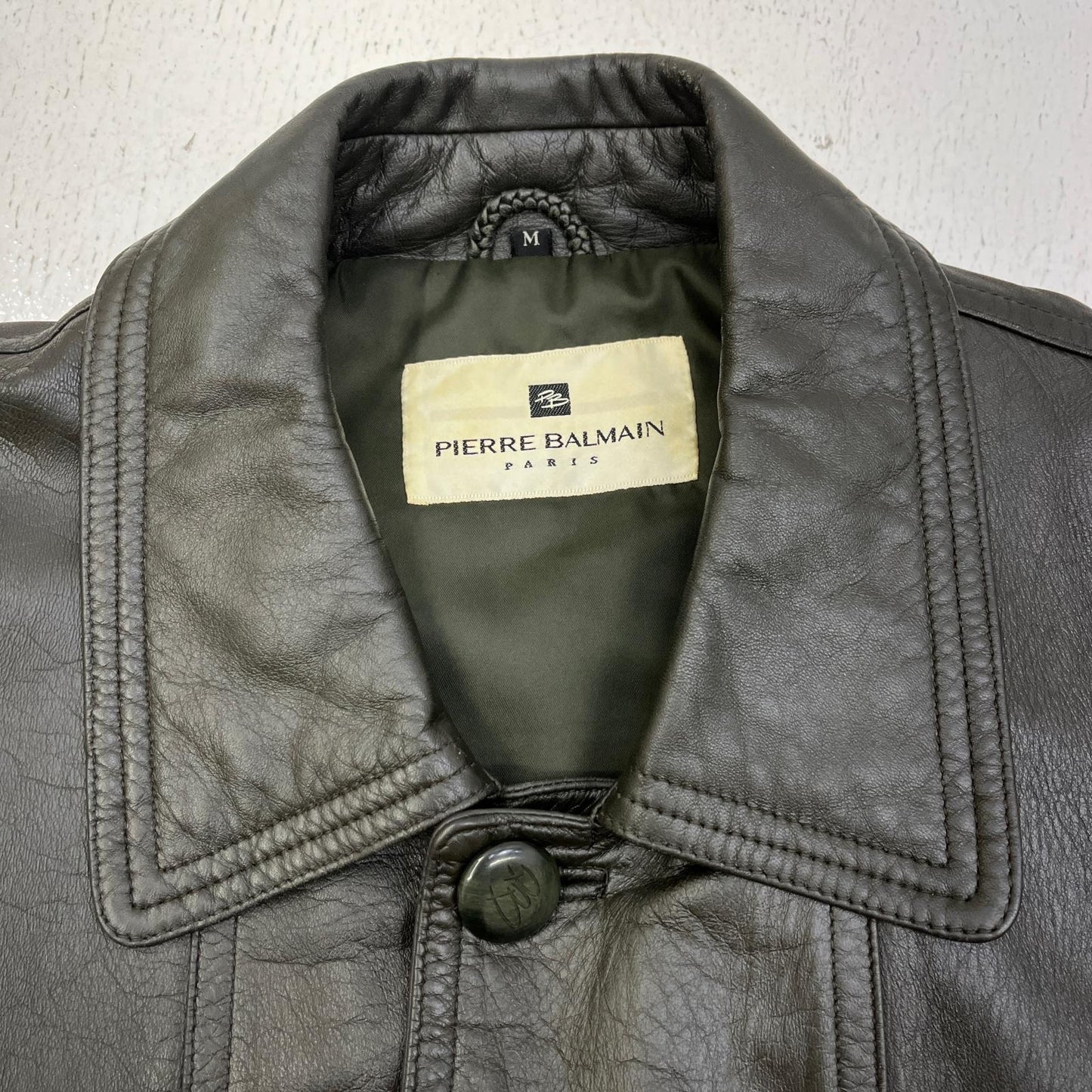 PIERRE BALMAIN | ピエール・バルマン レザー ブラック サイズ：M【加古川店】