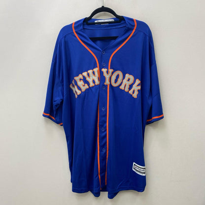 Majestic ニューヨーク・メッツ 紺 ｻｲｽﾞ:XXXL、ﾜｯﾍﾟﾝﾊｶﾞﾚ跡有【加古川店】