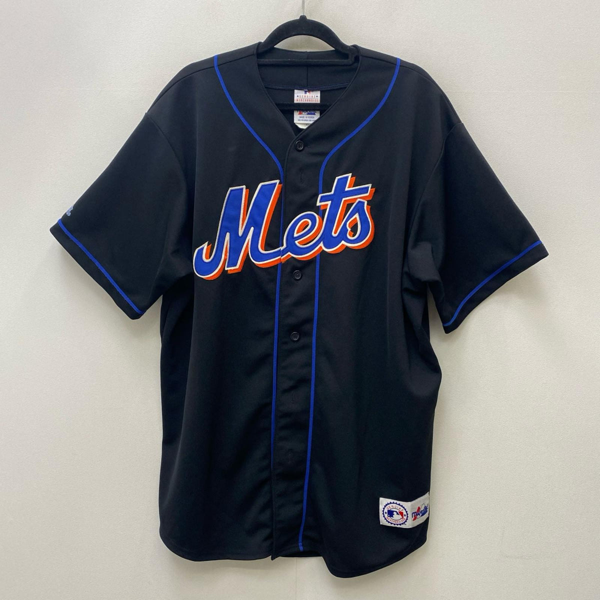 Majestic ニューヨーク・メッツ ﾕﾆﾌｫｰﾑ ﾌﾞﾗｯｸ ｻｲｽﾞ:XL【加古川店】