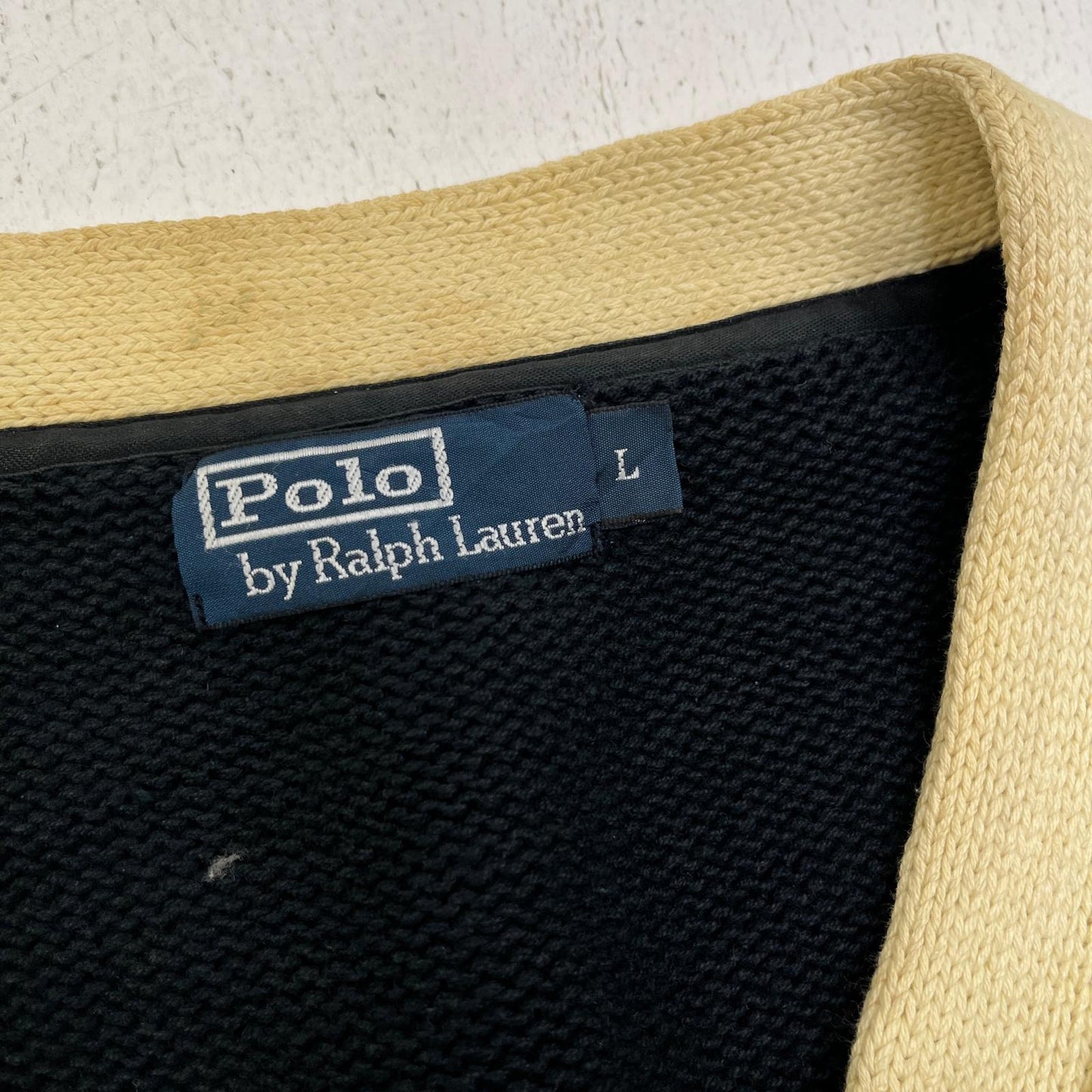 POLO RALPH LAUREN | ポロ・ラルフローレン ﾚﾀｰﾄﾞｶｰﾃﾞｨｶﾞﾝ カーディガン ブラック サイズ：L【加古川店】