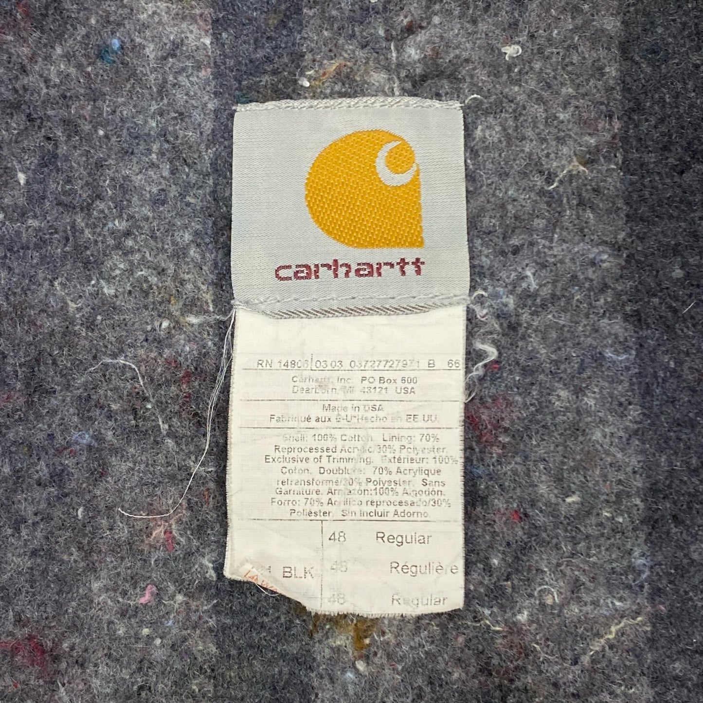Carhartt | カーハート Detroit Jacket ブルゾン J01 ブラック サイズ：48【加古川店】
