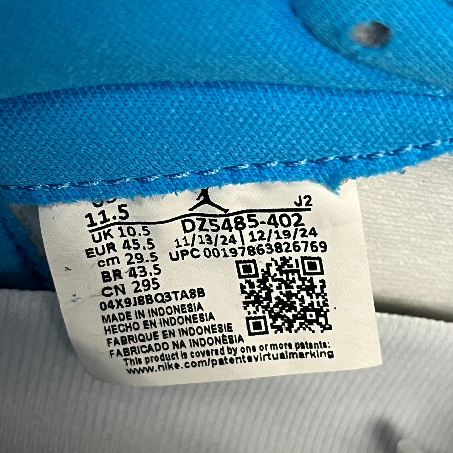 NIKE | ナイキ Air Jordan 1 Retro High OG スニーカー DZ5485-402 ライトブルー 29.5cm【加古川店】