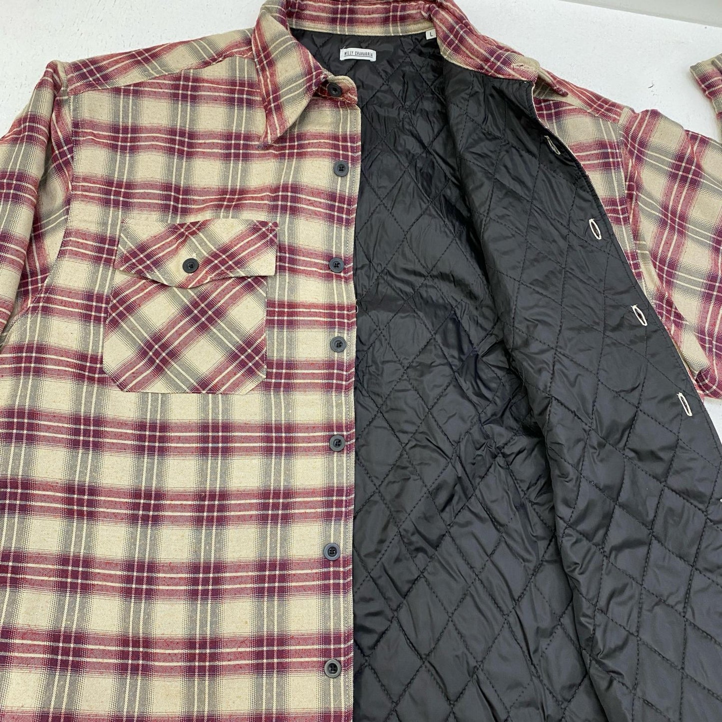 PLAID FLANNEL JACKET ブランド名:WILLY CHAVARRIA その他アウター サイズ：L【加古川店】