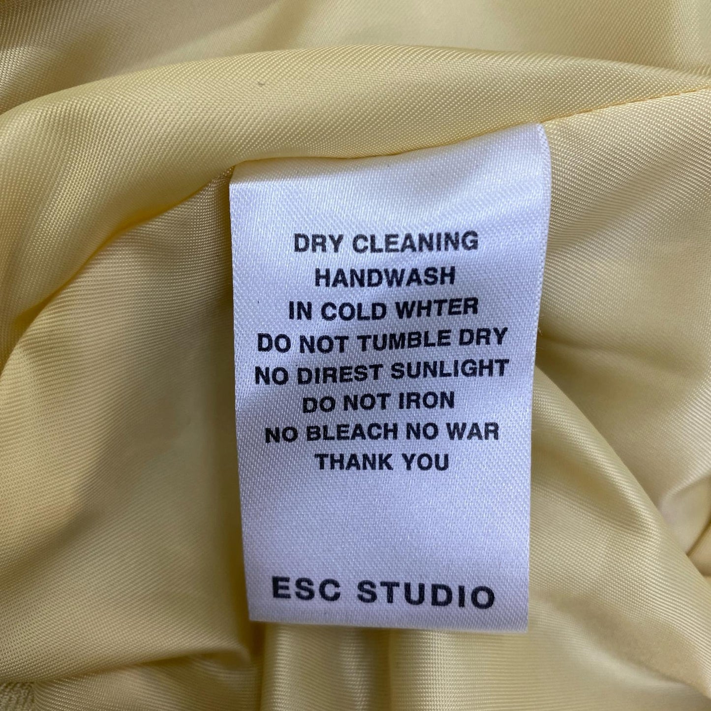 ESC STUDIO:sailor collar jacket ミリタリージャケット イエロー【加古川店】