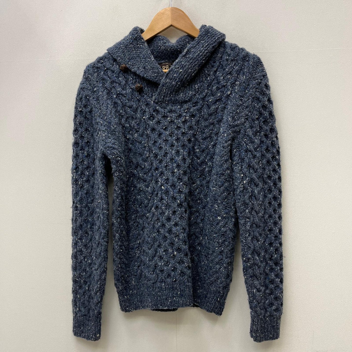 RRL(RALPH LAUREN) | ダブルアールエルラルフローレン ハンドニット　shawl collar sweater ニット ブルー サイズ：XS【加古川店】