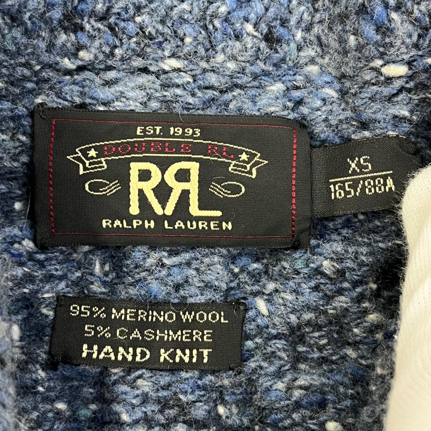 RRL(RALPH LAUREN) | ダブルアールエルラルフローレン ハンドニット　shawl collar sweater ニット ブルー サイズ：XS【加古川店】