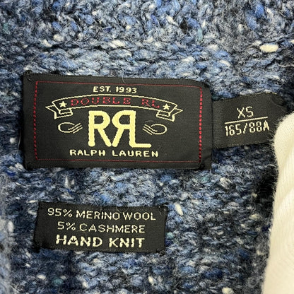 RRL(RALPH LAUREN) | ダブルアールエルラルフローレン ハンドニット　shawl collar sweater ニット ブルー サイズ：XS【加古川店】