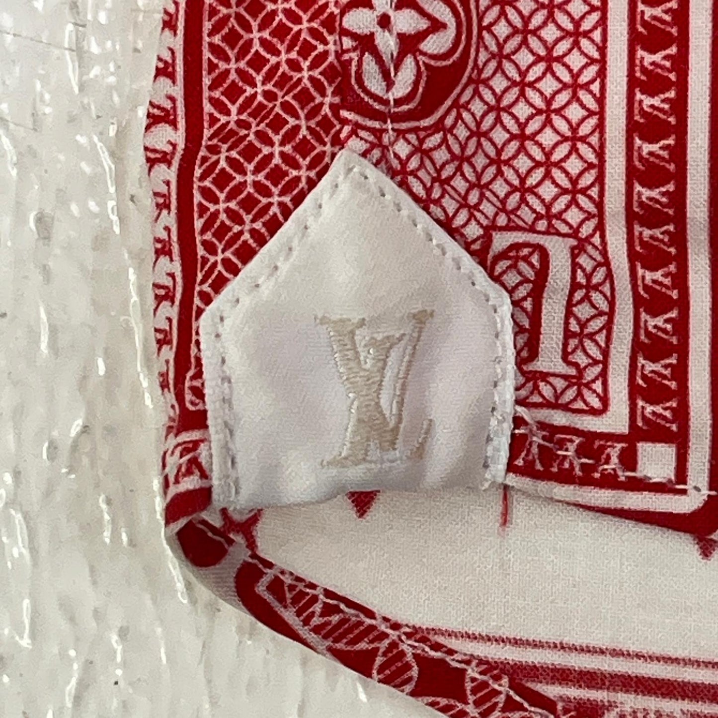 【中古】LOUIS VUITTON | ルイ・ヴィトン トランプ柄 半袖シャツ 半袖シャツ rm182m hku hfs14w レッド サイズ：S【加古川店】