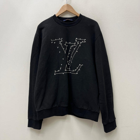 【中古】LOUIS VUITTON | ルイ・ヴィトン LVステッチエンブロイダリー　国内正規品 スウェット HJY21W ブラック サイズ：M【加古川店】