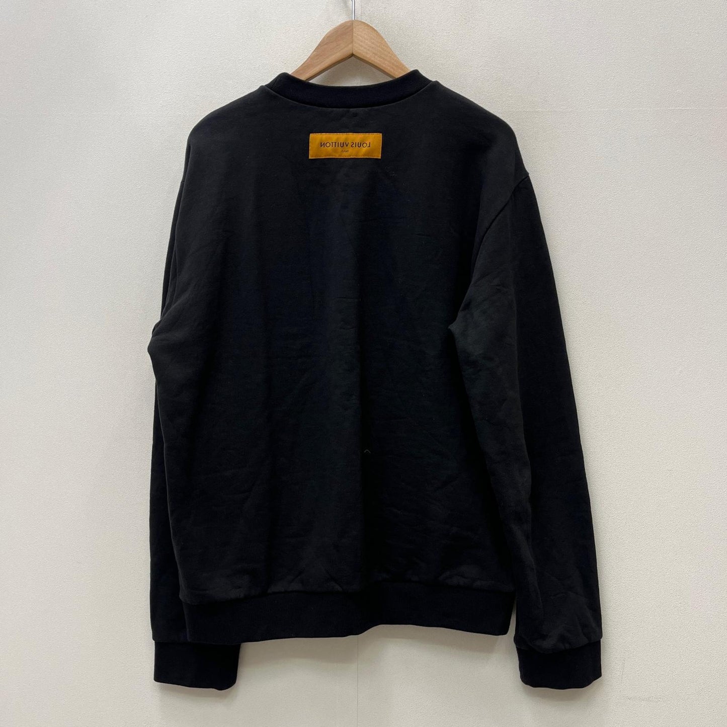 【中古】LOUIS VUITTON | ルイ・ヴィトン LVステッチエンブロイダリー　国内正規品 スウェット HJY21W ブラック サイズ：M【加古川店】
