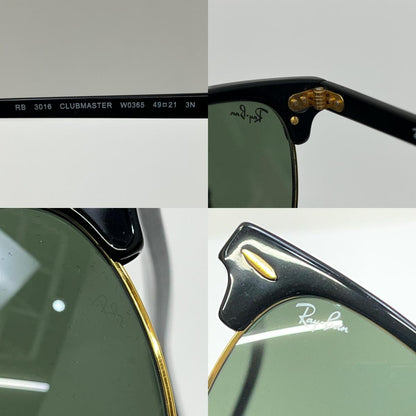 【中古】RAY BAN | レイバン CLUBMASTER サングラス RB3016 ブラック【加古川店】