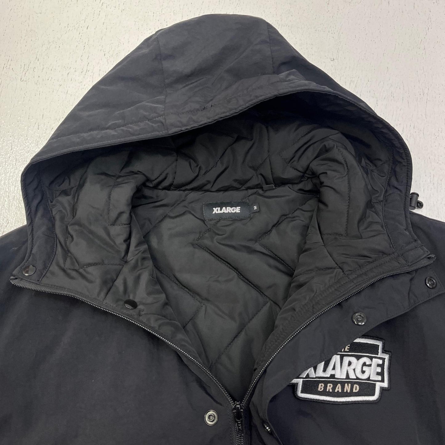 【中古】X-LARGE | エクストララージ NYLON PUFFER JACKET 中綿ジャケット 101213021005 ブラック サイズ：M【加古川店】