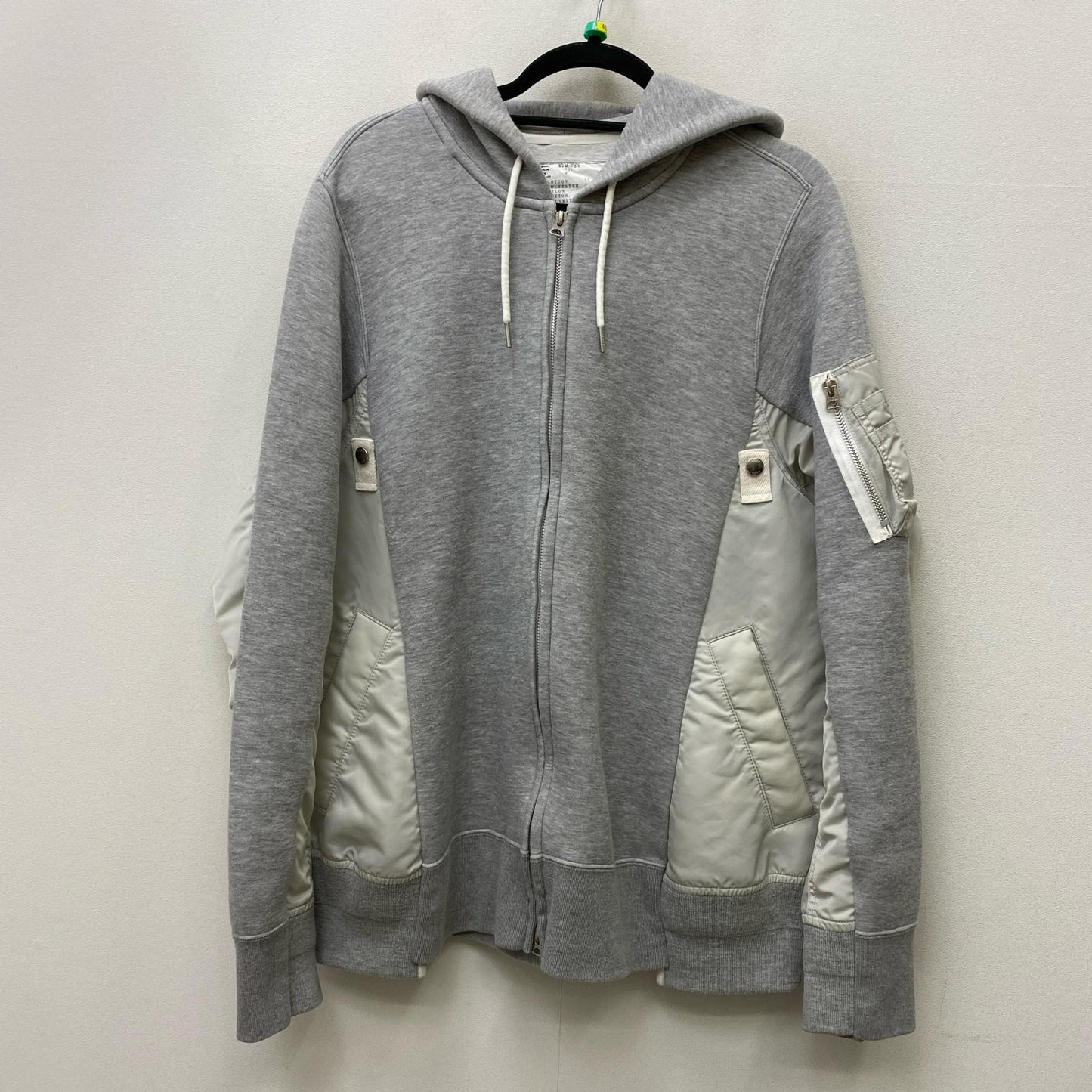 【中古】Sacai | サカイ Nylon Twill Hoodie Sponge Sweat パーカー SCM-056 グレー サイズ：3【加古川店】
