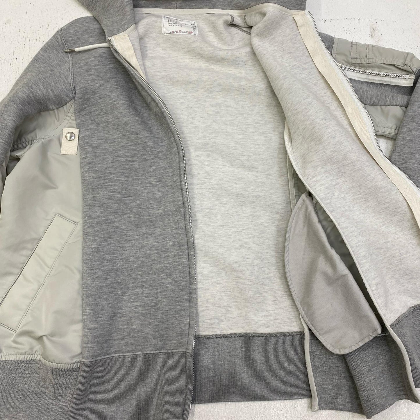 【中古】Sacai | サカイ Nylon Twill Hoodie Sponge Sweat パーカー SCM-056 グレー サイズ：3【加古川店】