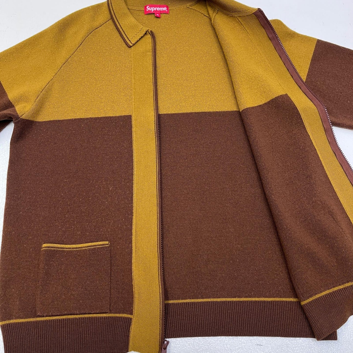 Supreme | シュプリーム Color Blocked Zip ニット マルチカラー XLサイズ 19AW 毛羽立ち ニット マルチカラー サイズ：XL